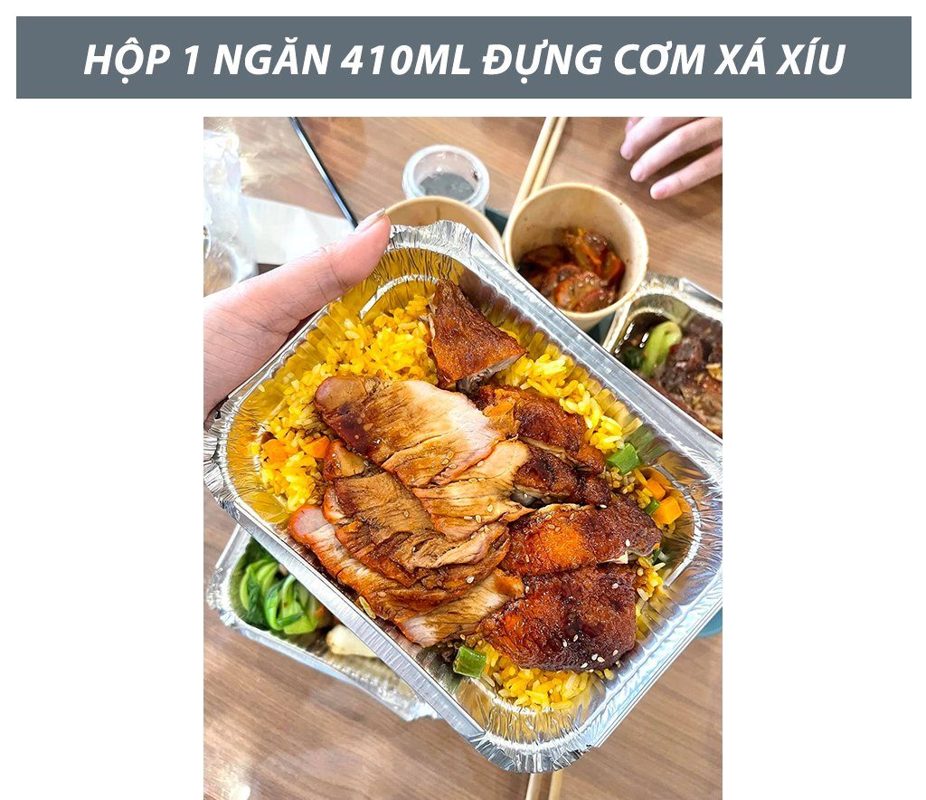 khay nhôm thực phẩm 410ml đựng cơm