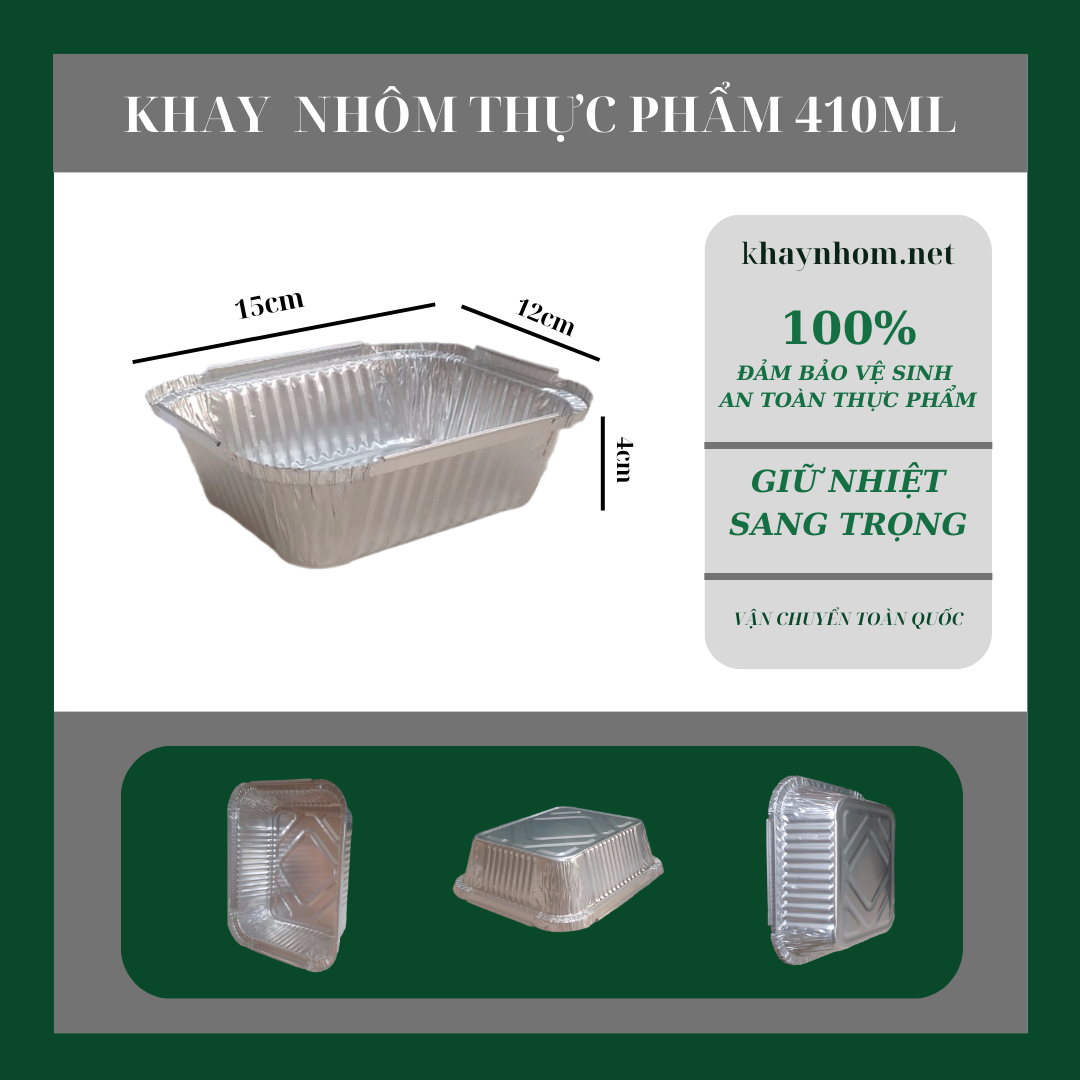 Khay nhôm thực phẩm 410ml