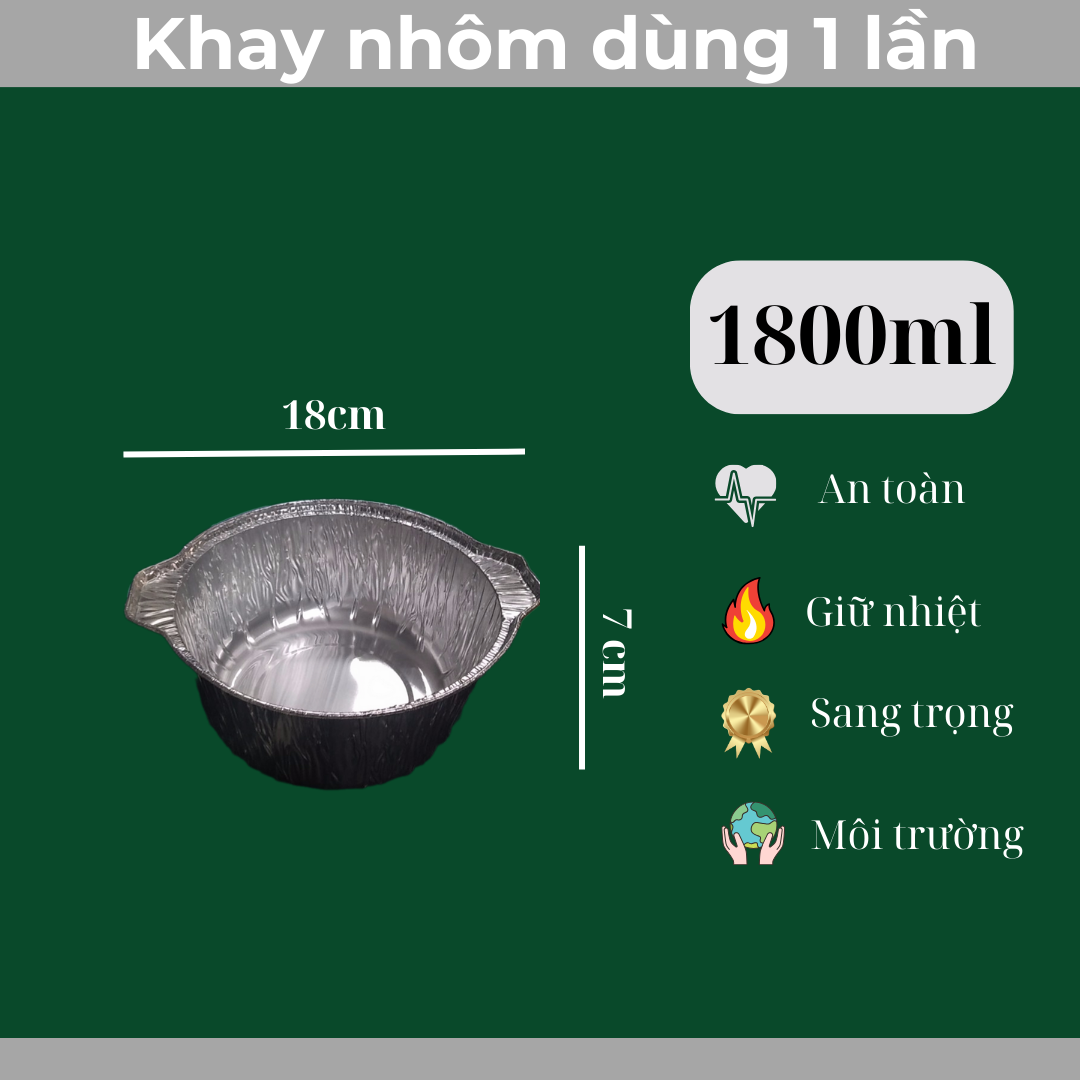 Nồi nhôm dã ngoại cao cấp 1800ml