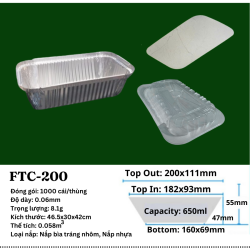khay giấy bạc 650 ml