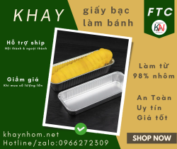 Khay giấy bạc làm bánh