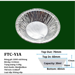 khay giấy bạc 30ml