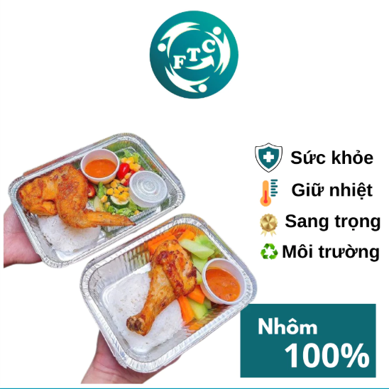 Khay nhôm dùng 1 lần nhiều kích thước cho quán ăn
