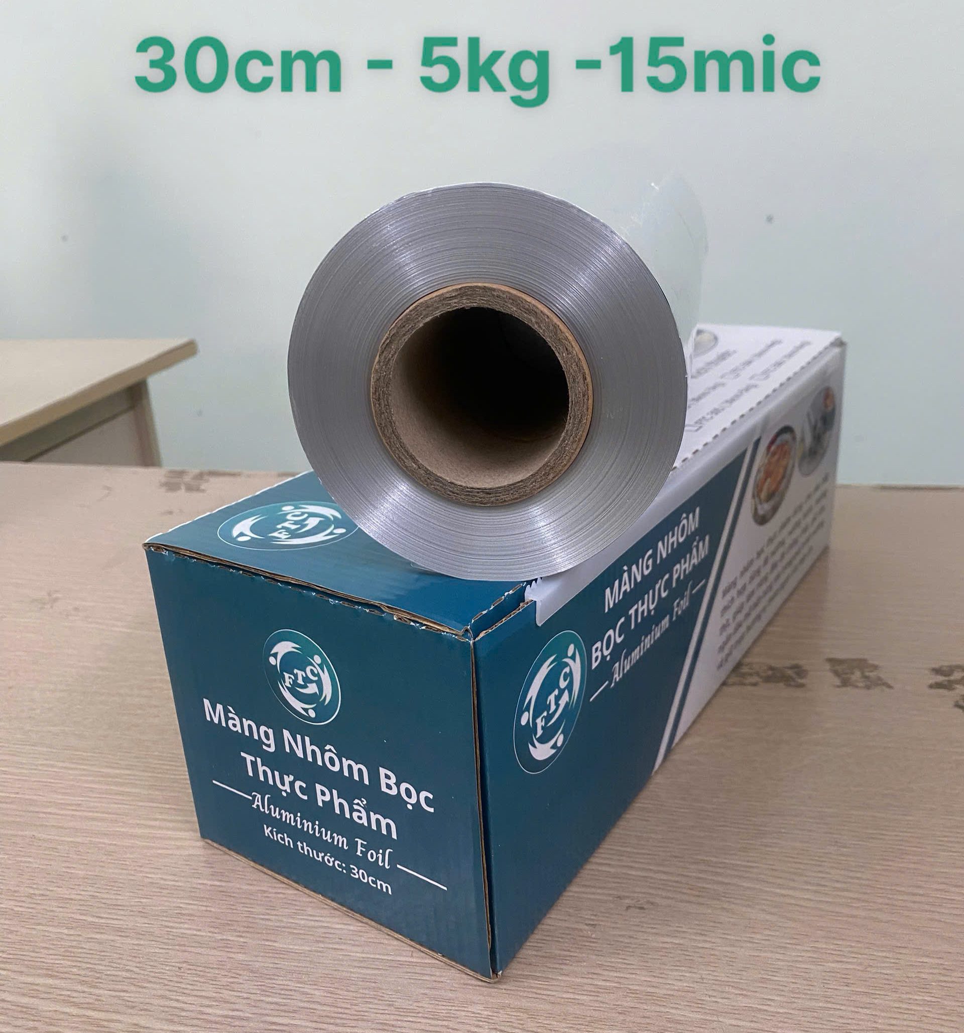 Cuộn giấy bạc rộng 30cm và 45cm sản xuất bởi FTC