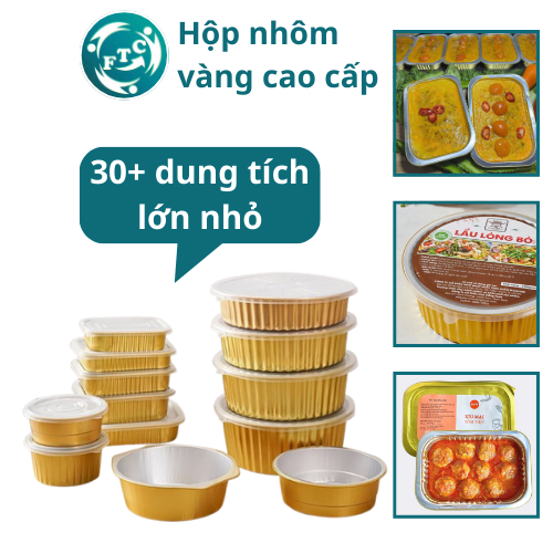 Hộp nhôm vàng cao cấp nhiều size
