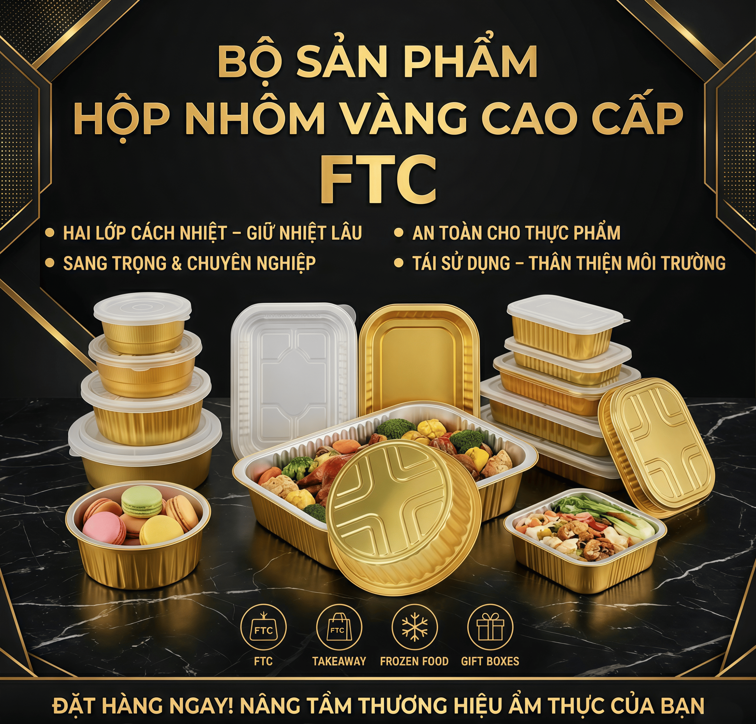Khay nhôm thực phẩm cao cấp