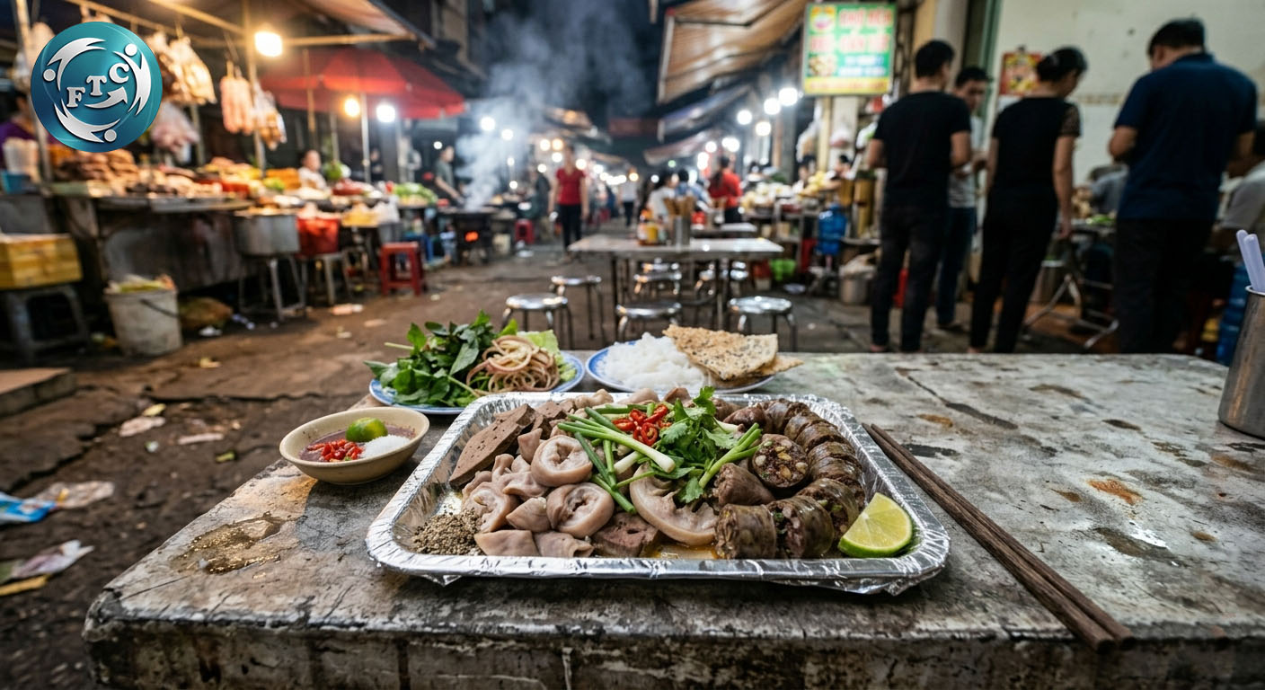 Khay giấy bạc đựng lòng lợn