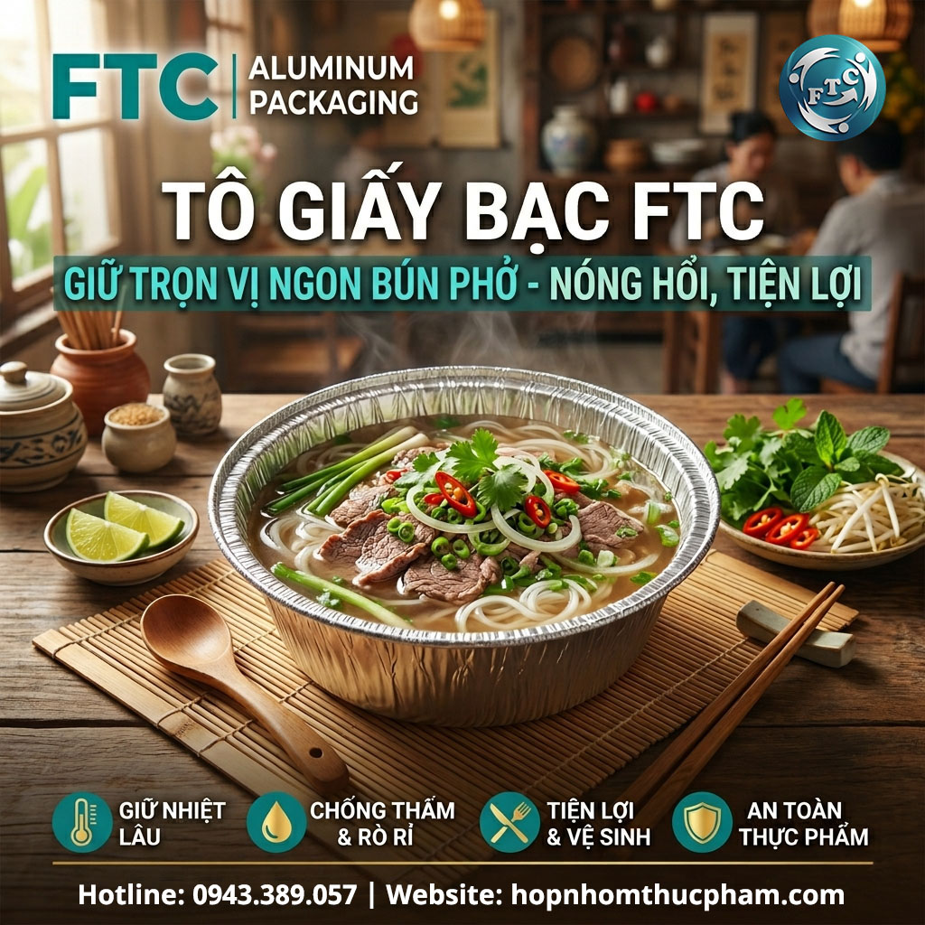 Tô nhôm đựng bún phở