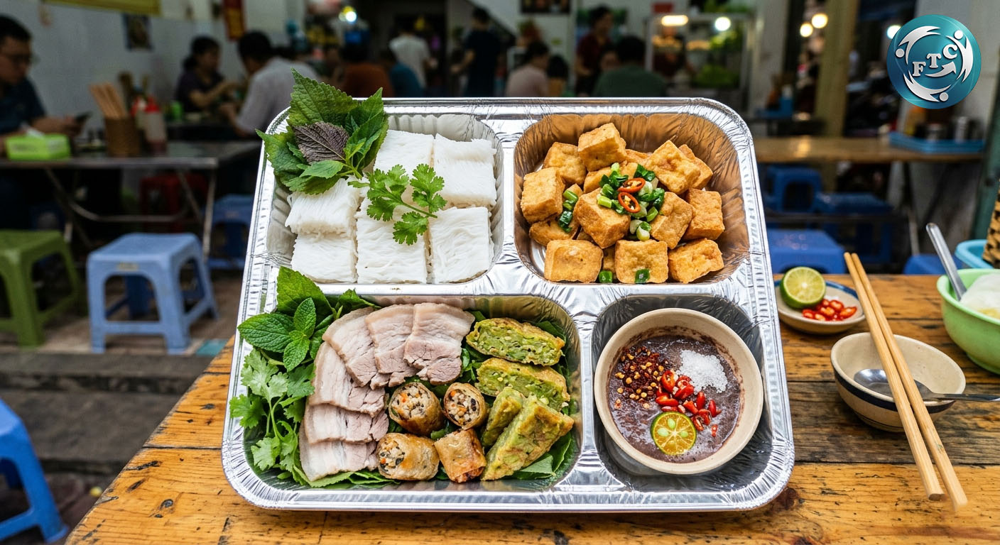 Khay Giấy Bạc Đựng Bún Đậu