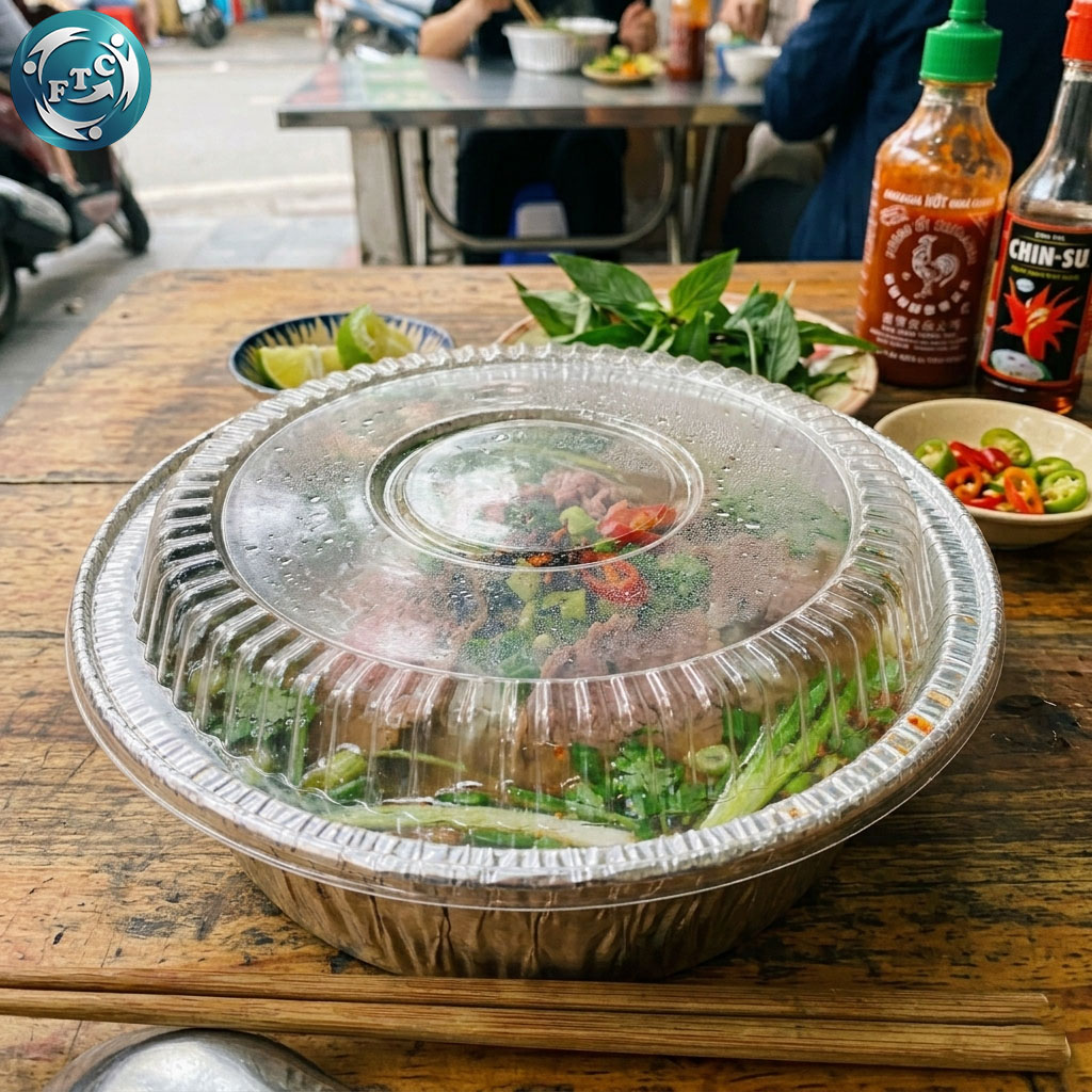 Tô nhôm đựng bún phở