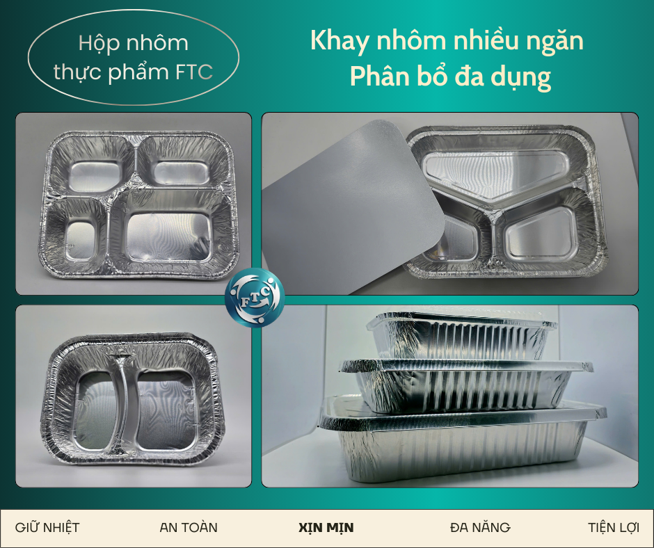 Khay giấy bạc đựng bún đậu