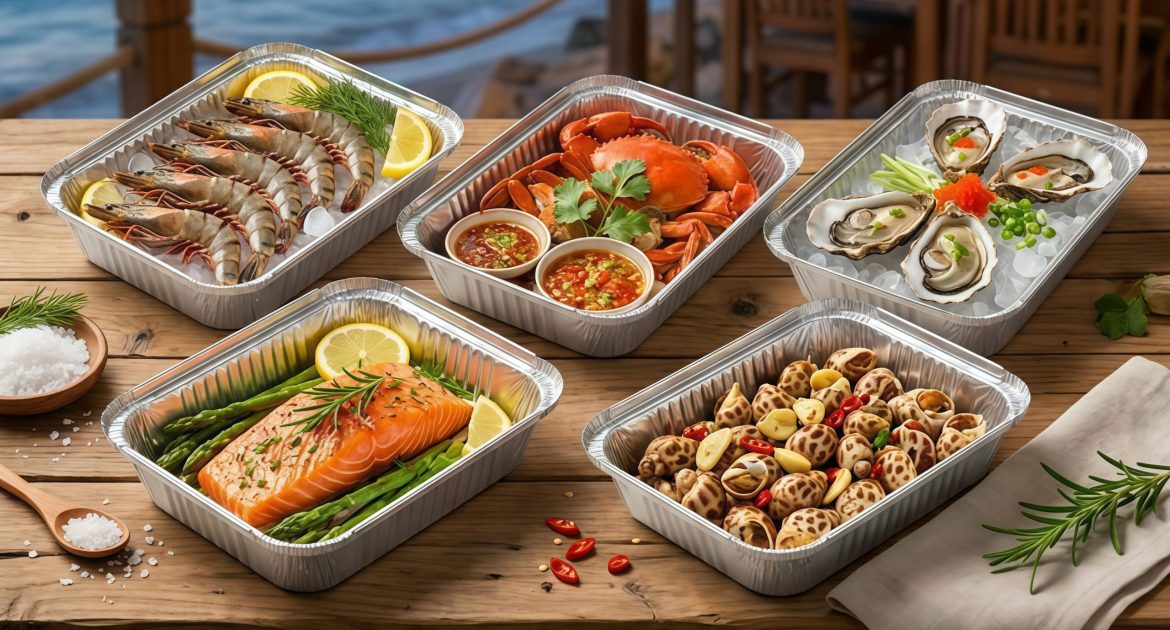 Hộp Nhôm Hải Sản Nguyên Con