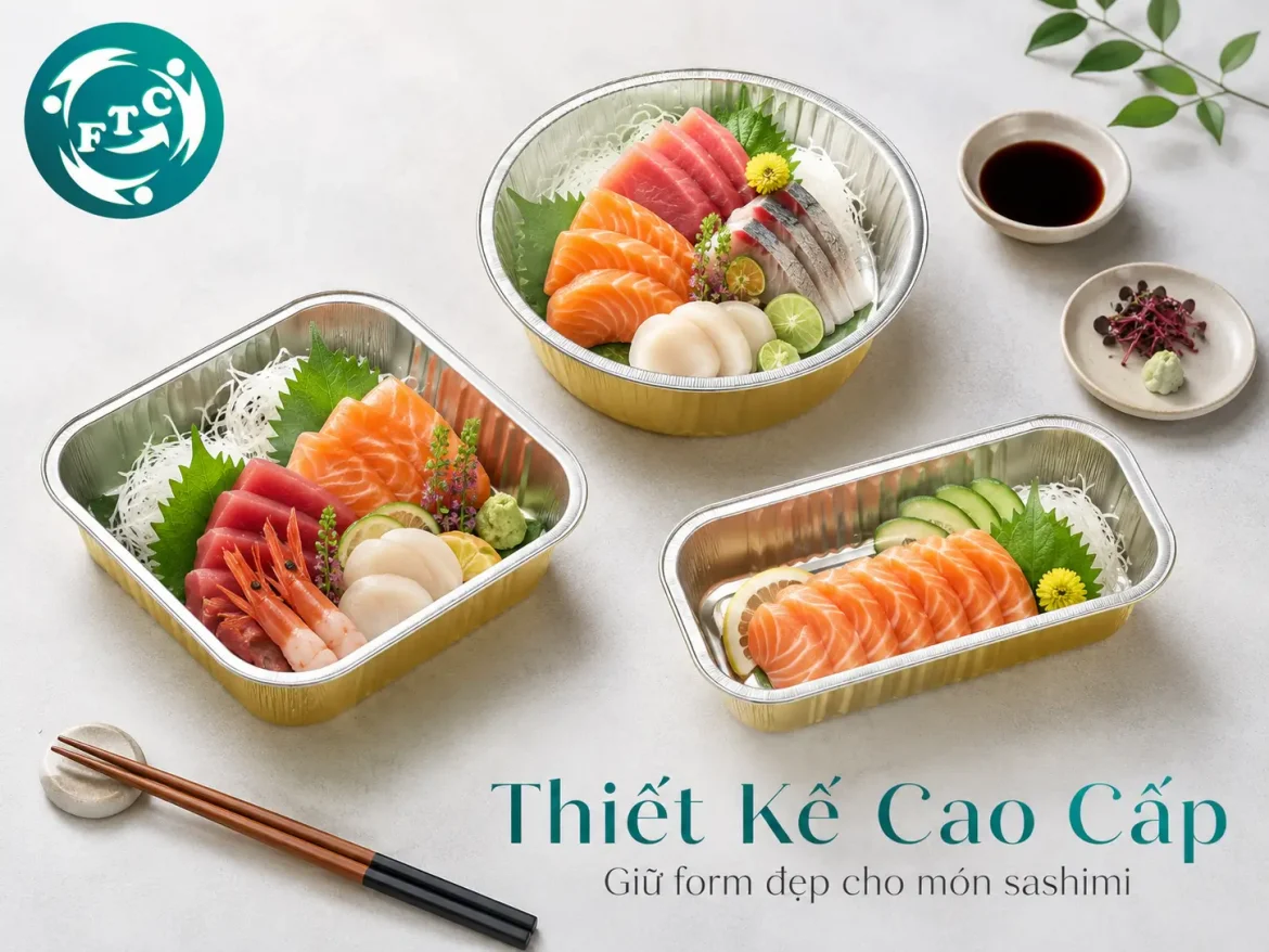 Khay nhôm đựng sashimi