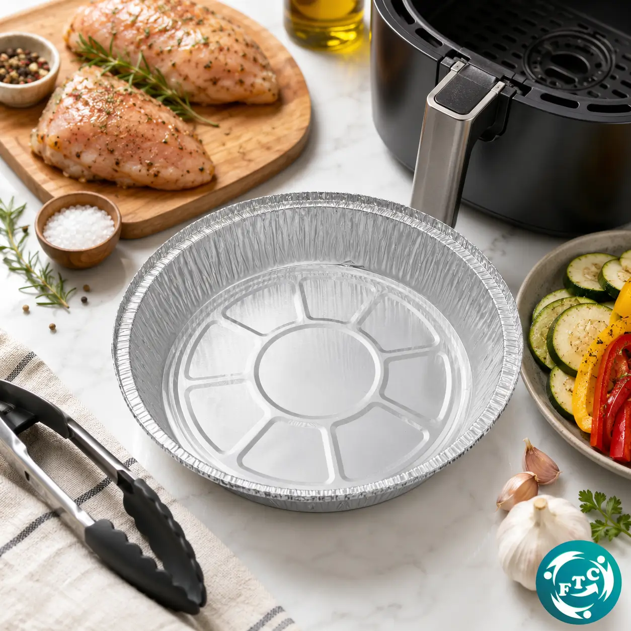 Giải pháp tiện lợi với khay nướng giấy bạc cho nồi chiên không dầu