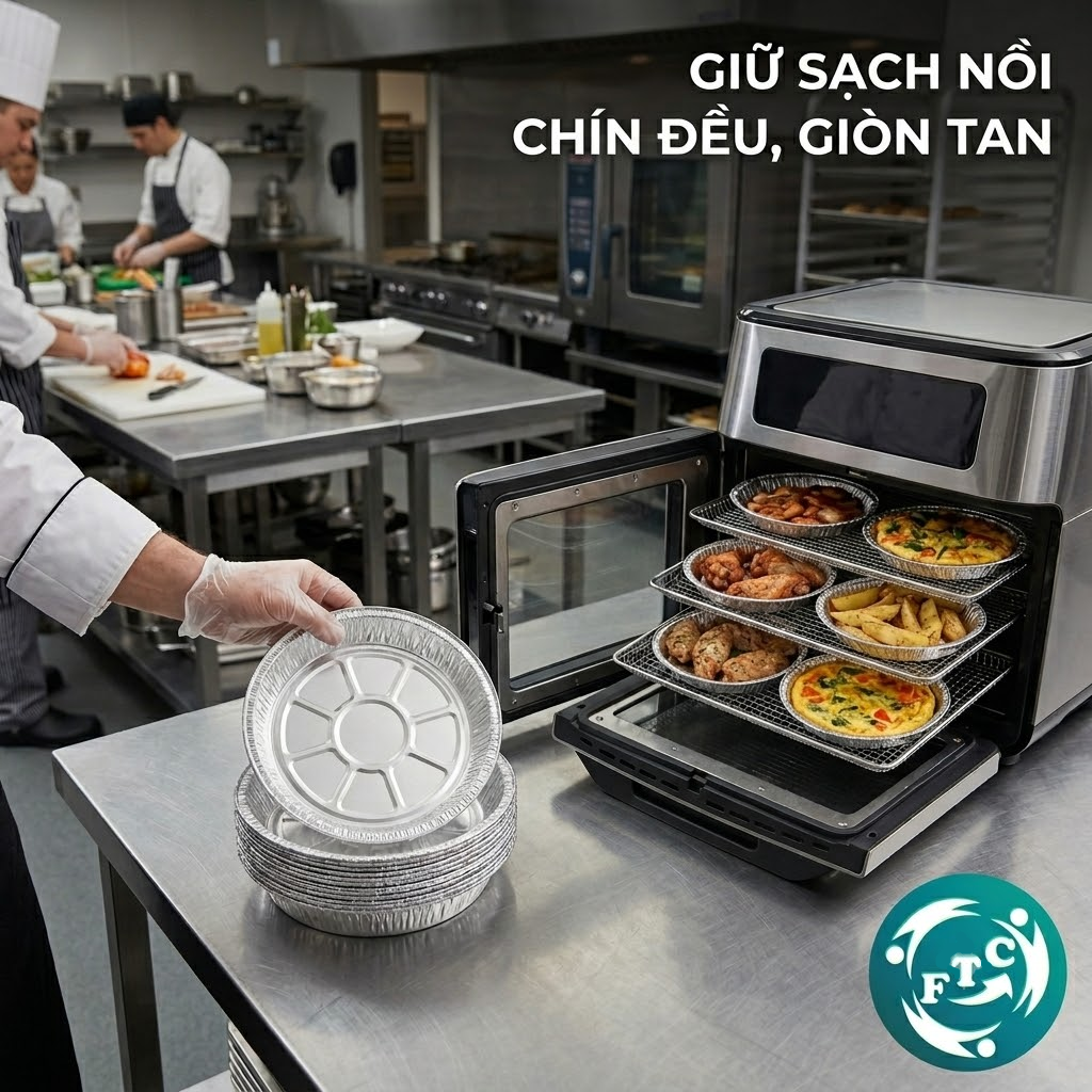 Khay nhôm lót nồi chiên không dầu