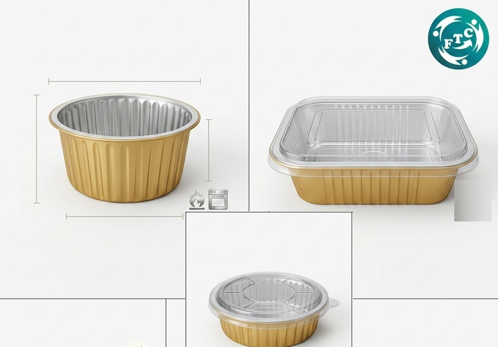 Khay nhôm có nắp phù hợp nhiều loại thực phẩm.