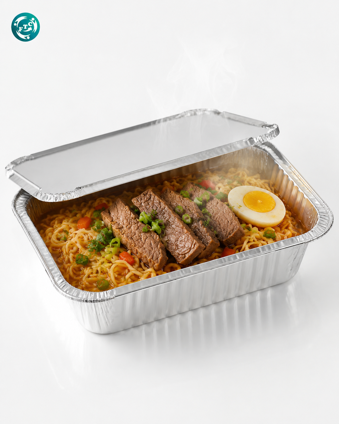 Khay nhôm đựng mỳ phù hợp ngành F&B.