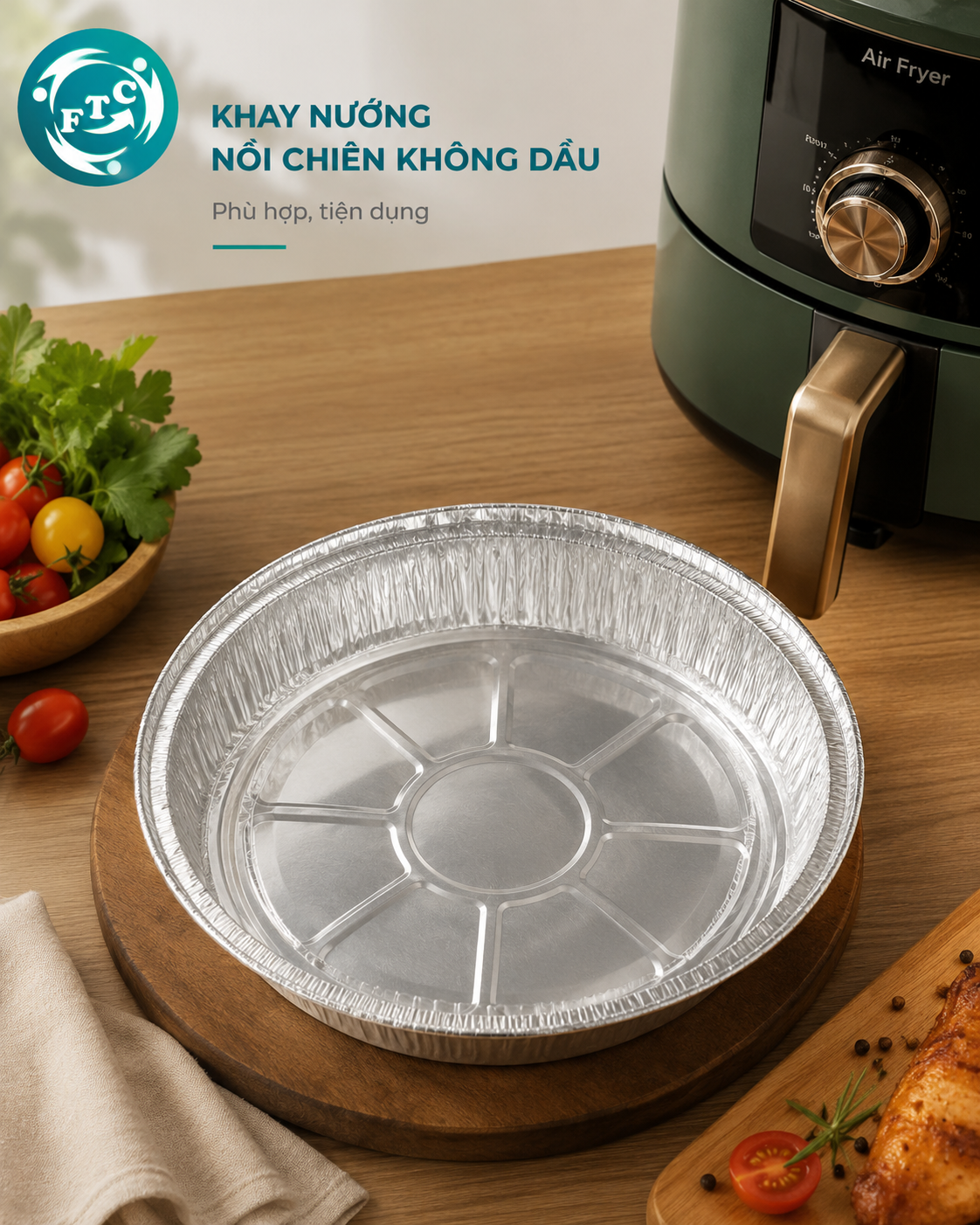 Khay nướng nồi chiên không dầu là phụ kiện hữu ích trong nhà bếp