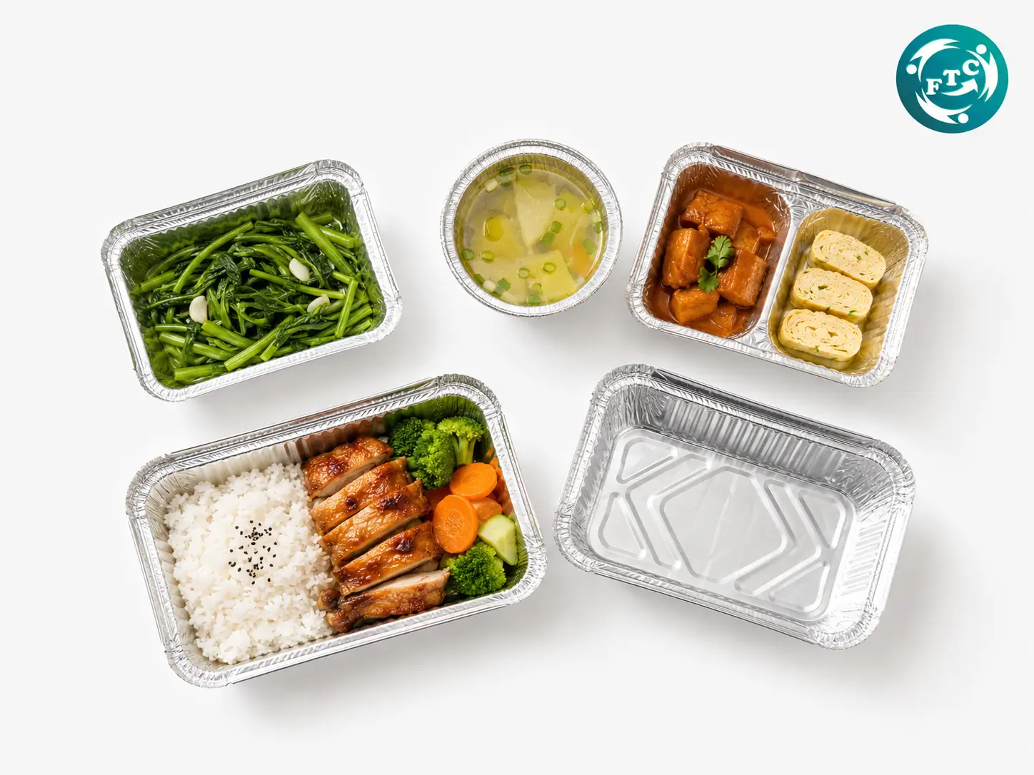 Khay nhôm cho quán cơm văn phòng giữ món ăn gọn gàng