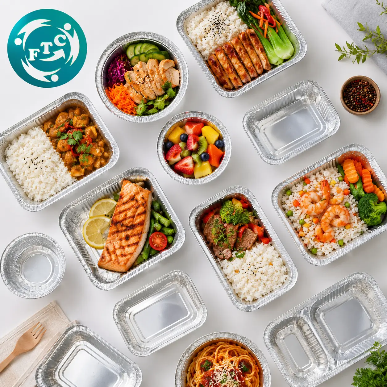 Khay nhôm đựng cơm văn phòng giúp mỗi phần ăn trở nên chuyên nghiệp và hấp dẫn hơn