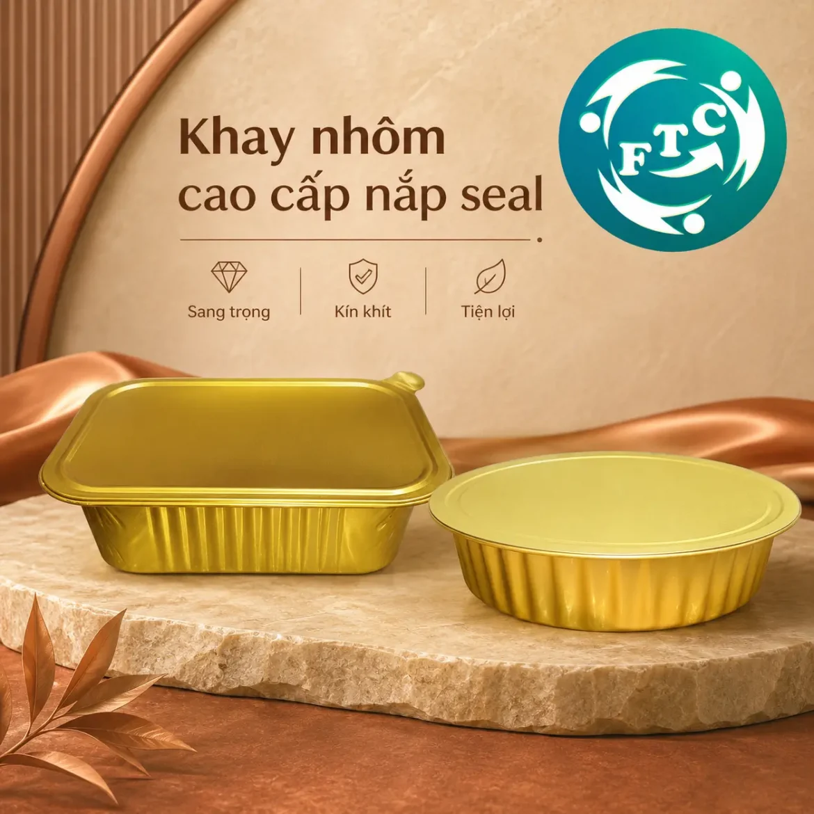 Khay nhôm cao cấp nắp seal