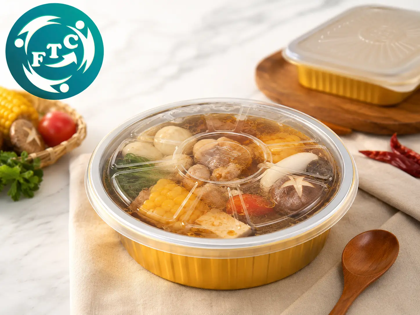 Khay nhôm vàng nắp nhựa mang đến giải pháp đóng gói đẹp mắt cho nhiều loại thực phẩm -  0966.272.309