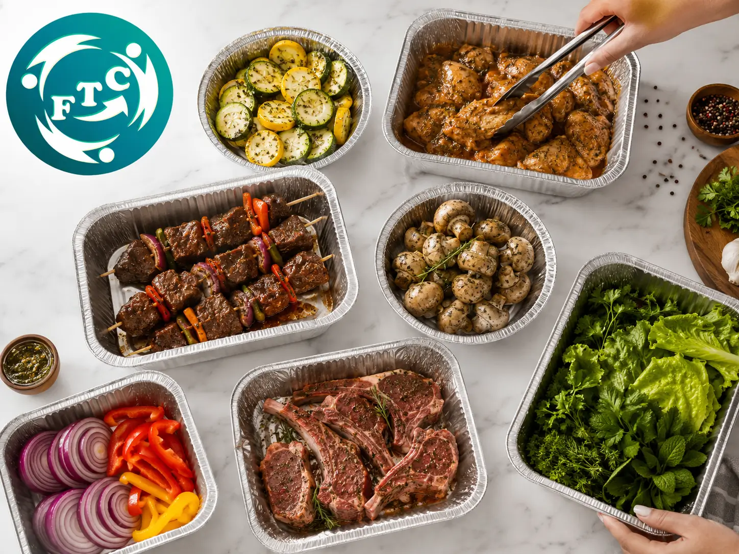 Khay nhôm bạc đựng đồ nướng mang về giúp món ăn giữ được hình thức chỉn chu khi giao đến khách hàng