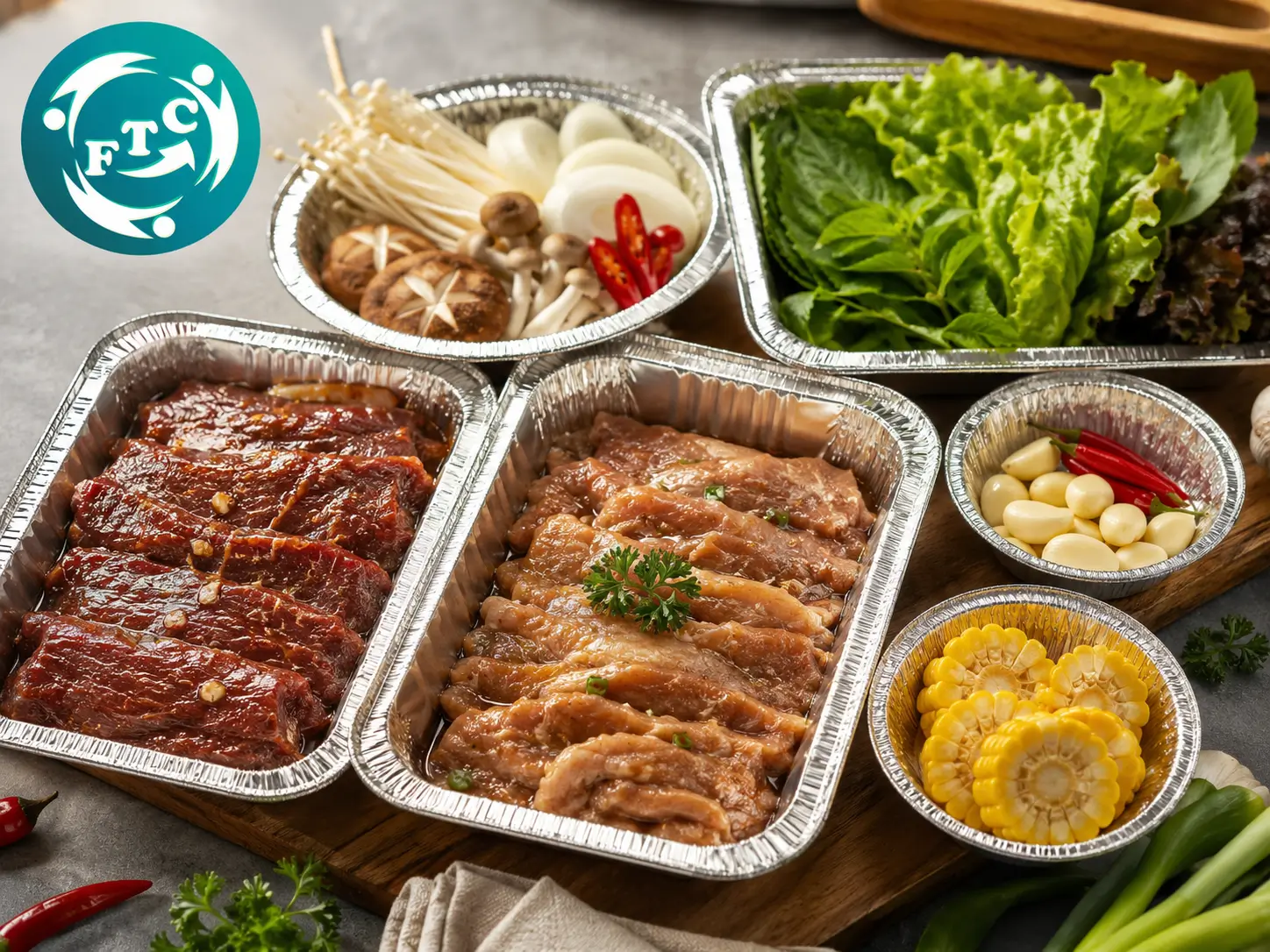 Khay nhôm bạc đựng đồ nướng mang về luôn đồng hành cùng chất lượng món ăn. 0966.272.309