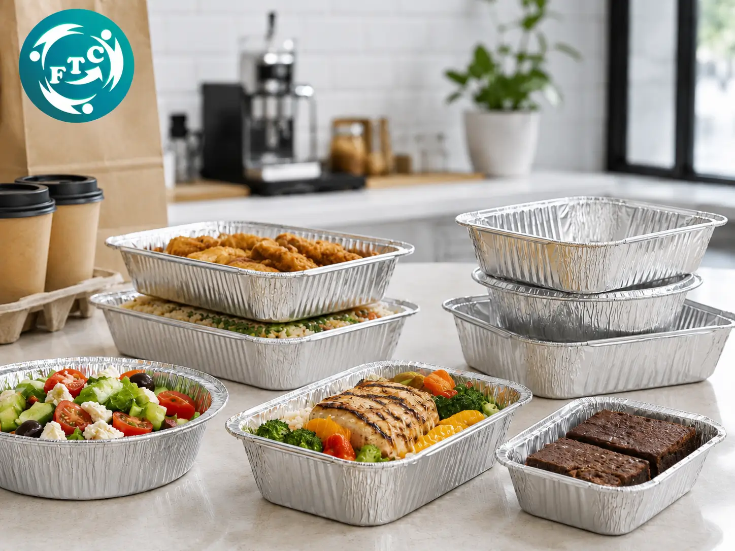 Khay nhôm bạc đựng đồ ăn take away góp phần nâng cao hình ảnh thương hiệu trong từng đơn hàng