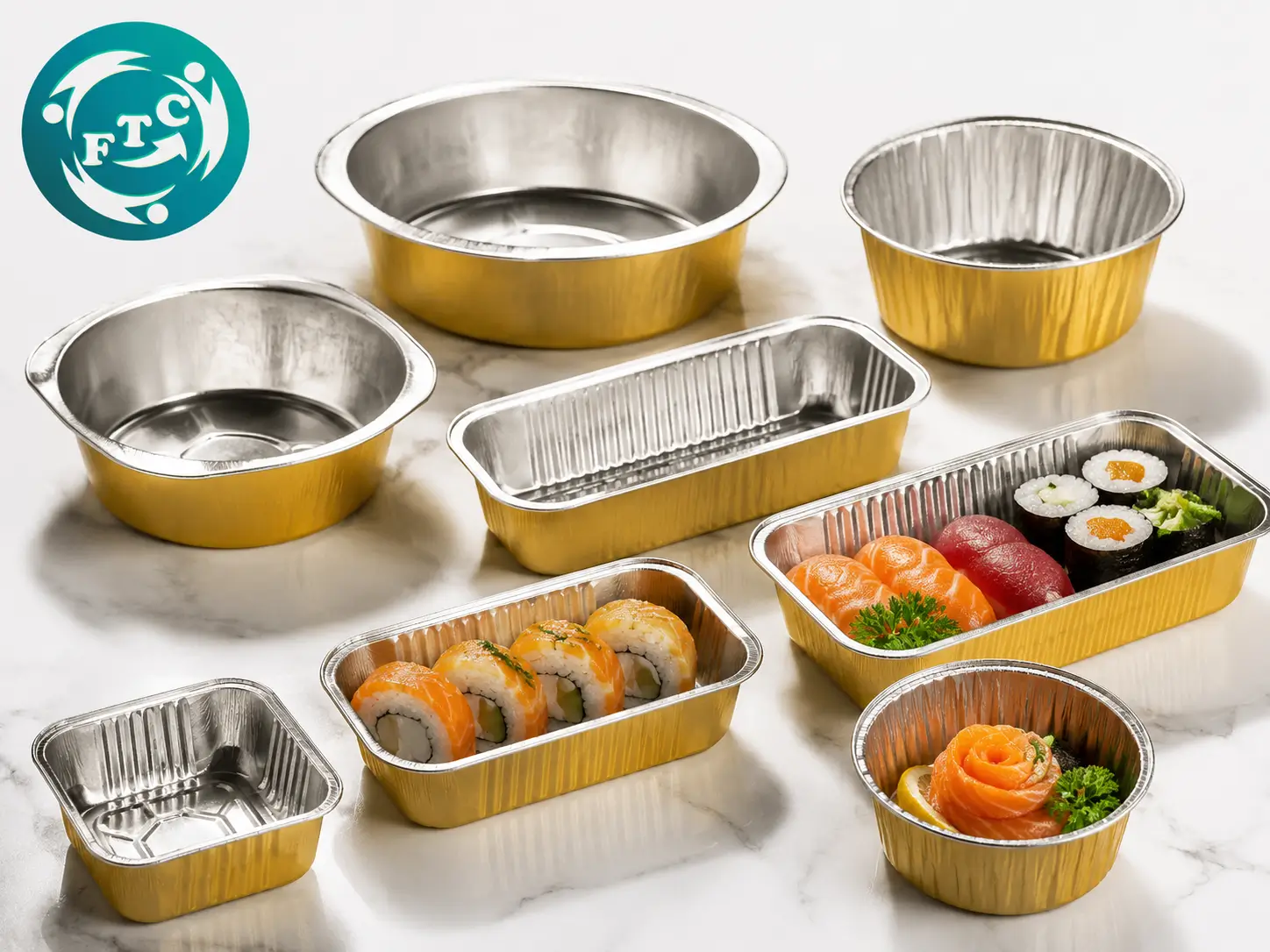 Từ quầy chế biến đến tay thực khách, khay nhôm đựng sushi cao cấp luôn tạo nên dấu ấn chỉn chu