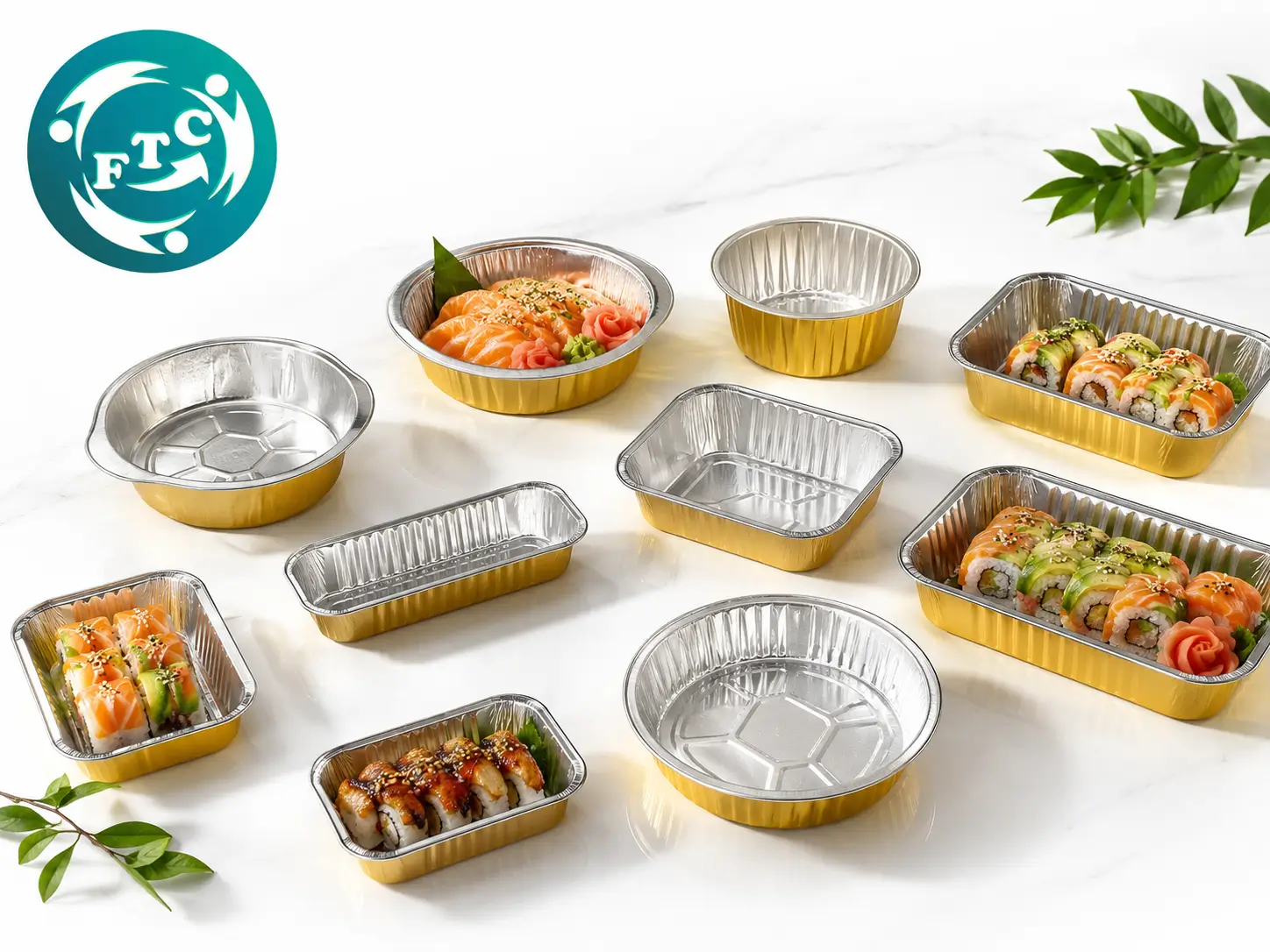 Mỗi khay sushi sẽ trở nên chỉn chu hơn khi được hoàn thiện với khay nhôm đựng sushi cao cấp