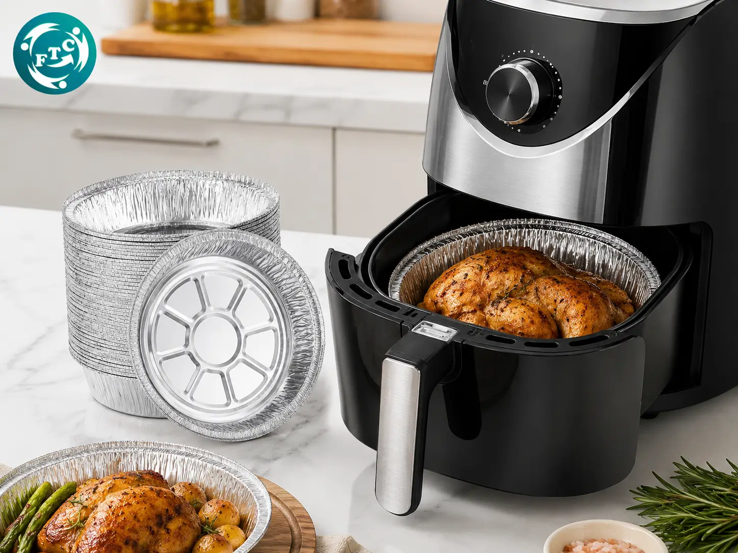 Khay nhôm lót nồi chiên nướng thịt FTC chất lượng, được tin tưởng rộng rãi