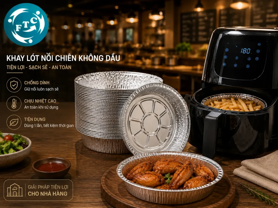 Khay lót nồi chiên không dầu cho nhà hàng
