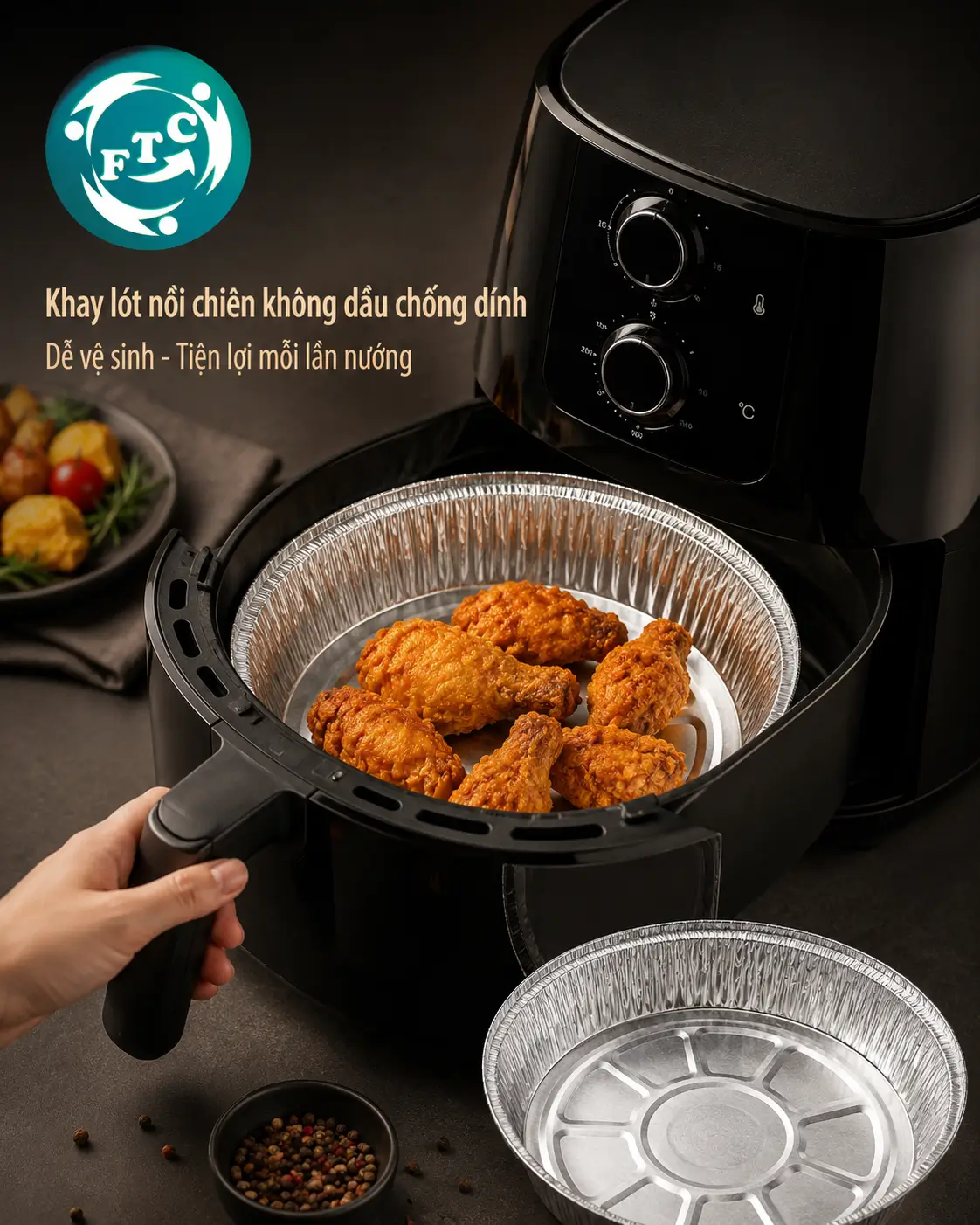 Khay nồi chiên không dầu chống dính