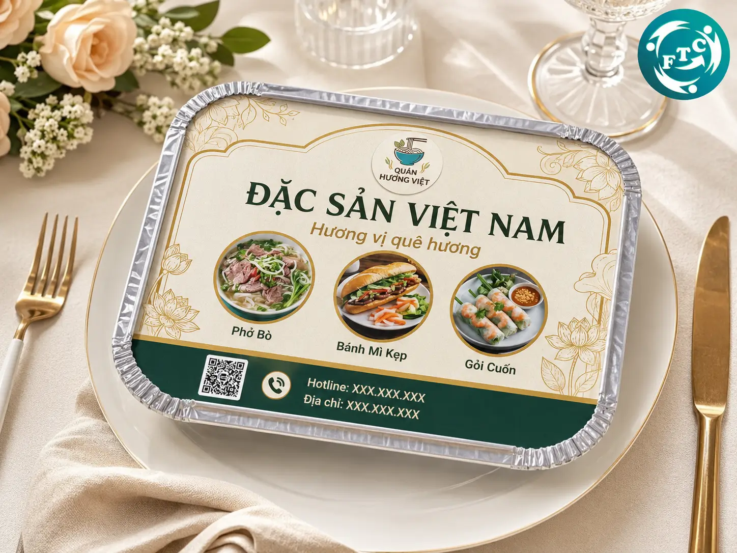 Khay nhôm in nắp bìa mang đến sự kết hợp giữa tính thẩm mỹ và hiệu quả trong đóng gói thực phẩm.