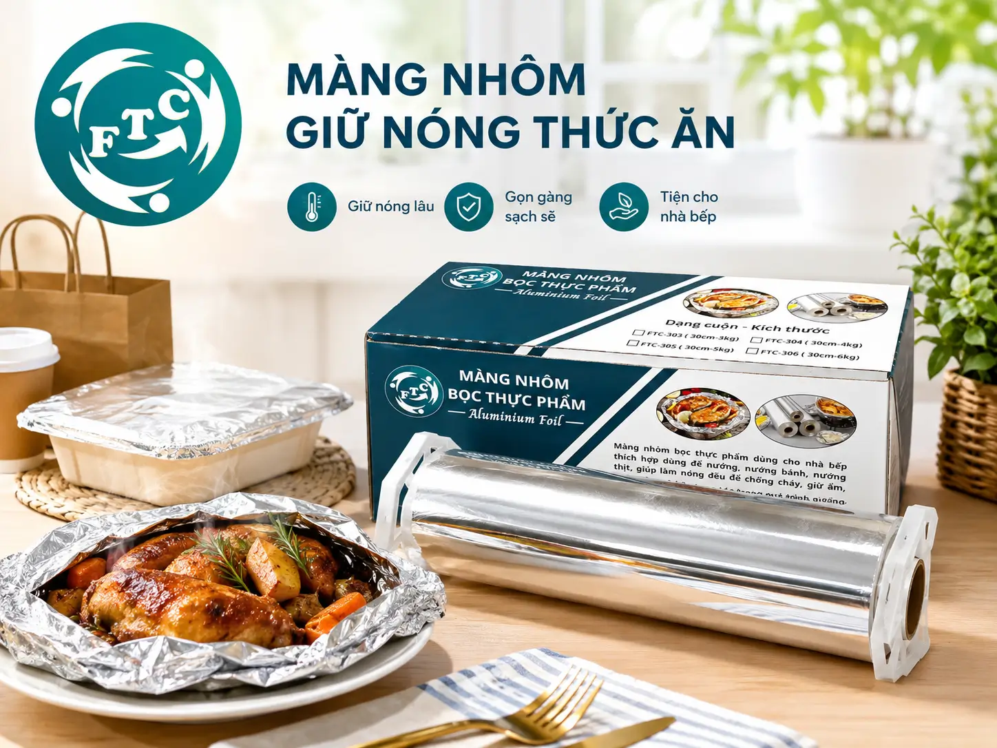 Giấy bạc giữ nóng thức ăn đáp ứng nhu cầu sử dụng của gia đình, quán ăn và nhà hàng